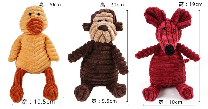 Corduroy Plush Squeaky Toy for Dogs