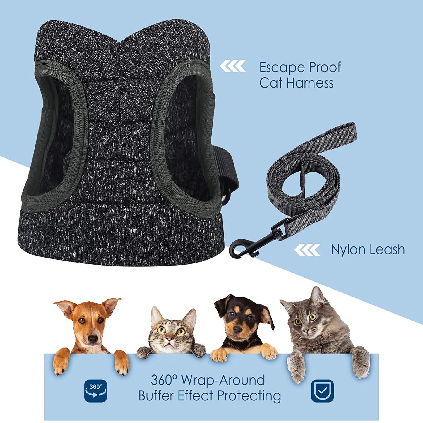 Anti-Escape Kitten Harness & Leash Set
