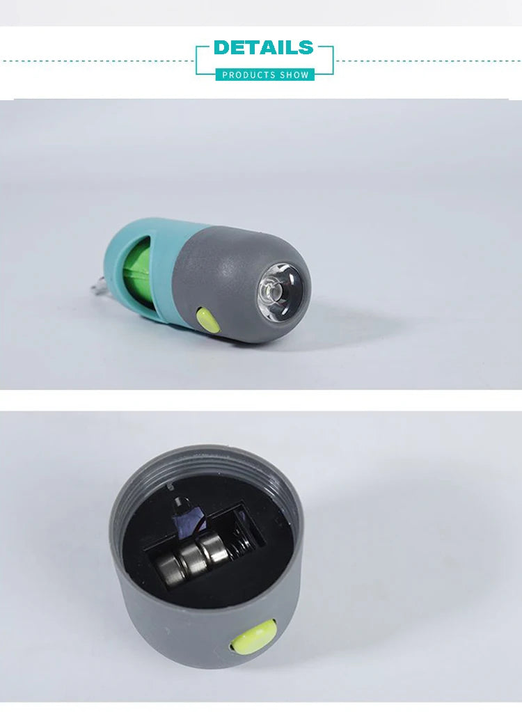Dog Poop Bag Dispenser with LED Light & Waste Bag Holder