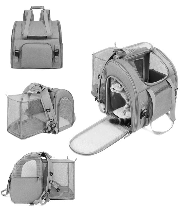 Expandable Mesh Pet Carrier for Cats & Small Dogs