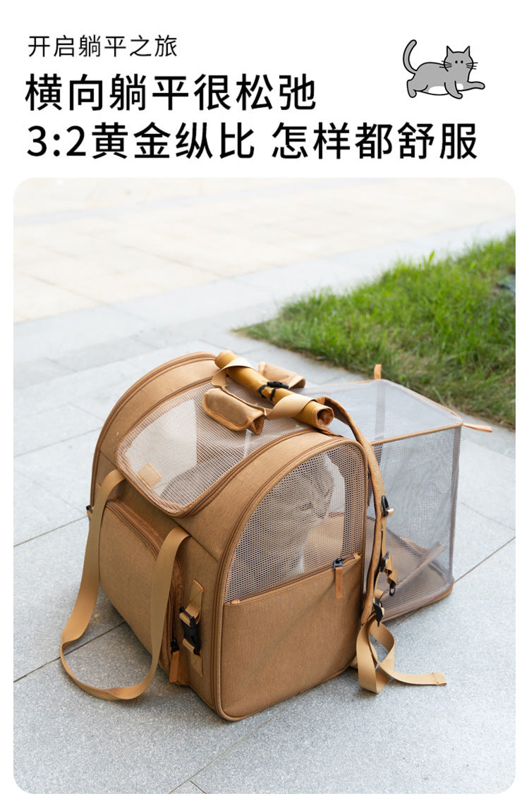 Expandable Mesh Pet Carrier for Cats & Small Dogs