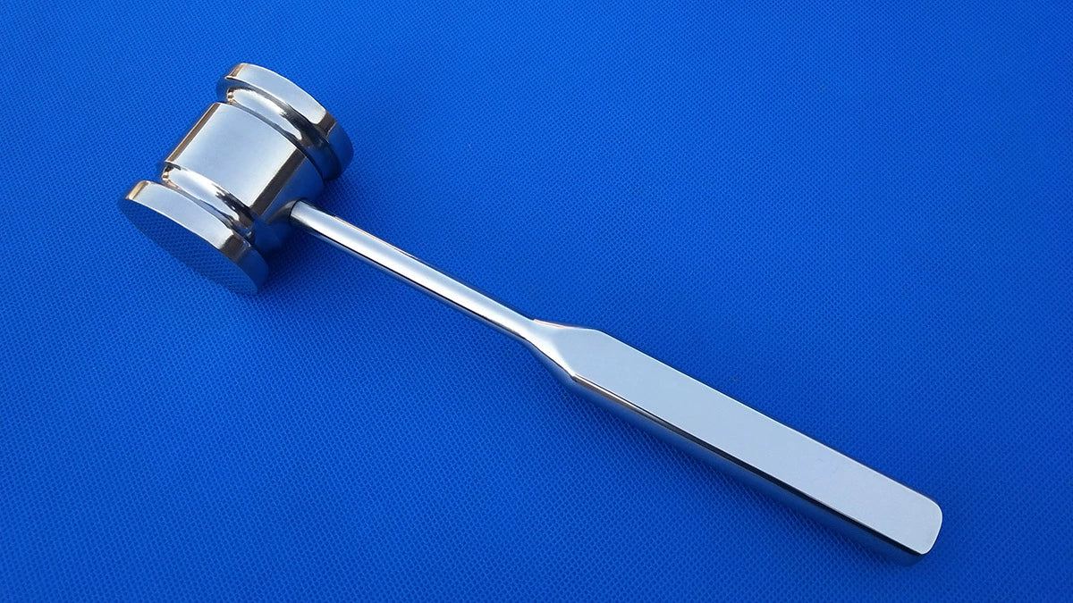 Double-Headed Veterinary Bone Hammer - Stainless Steel Professional Tool