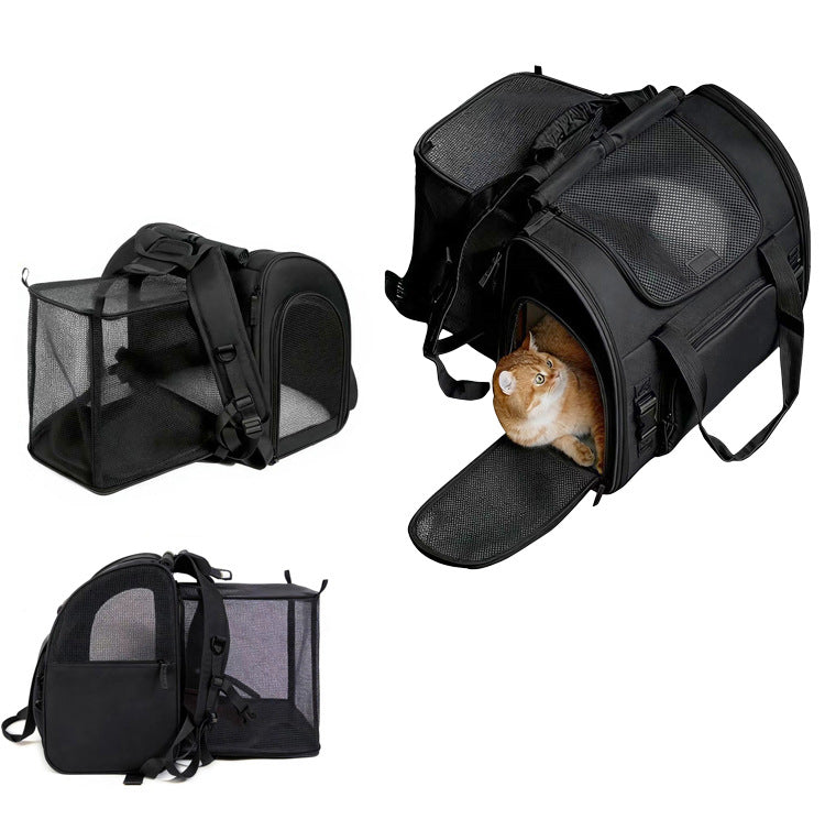 Expandable Mesh Pet Carrier for Cats & Small Dogs