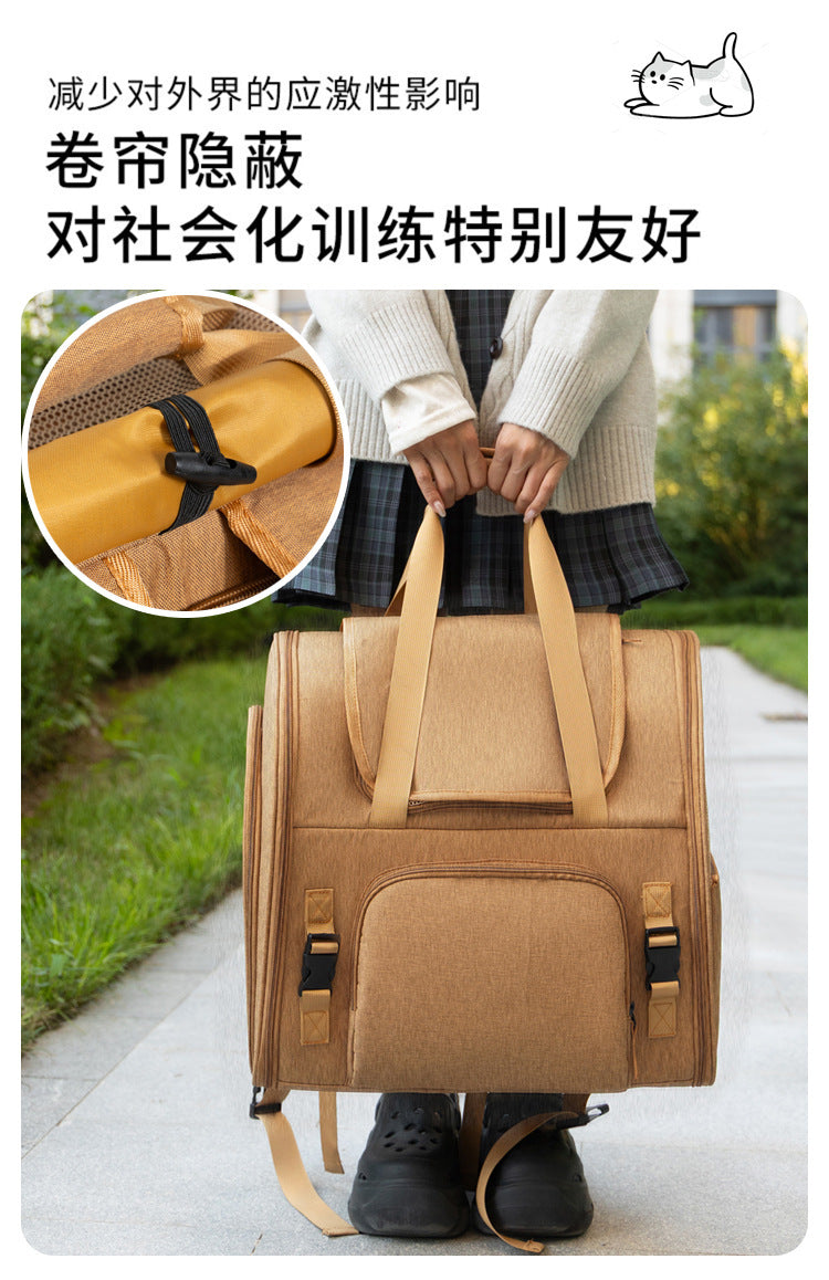 Expandable Mesh Pet Carrier for Cats & Small Dogs