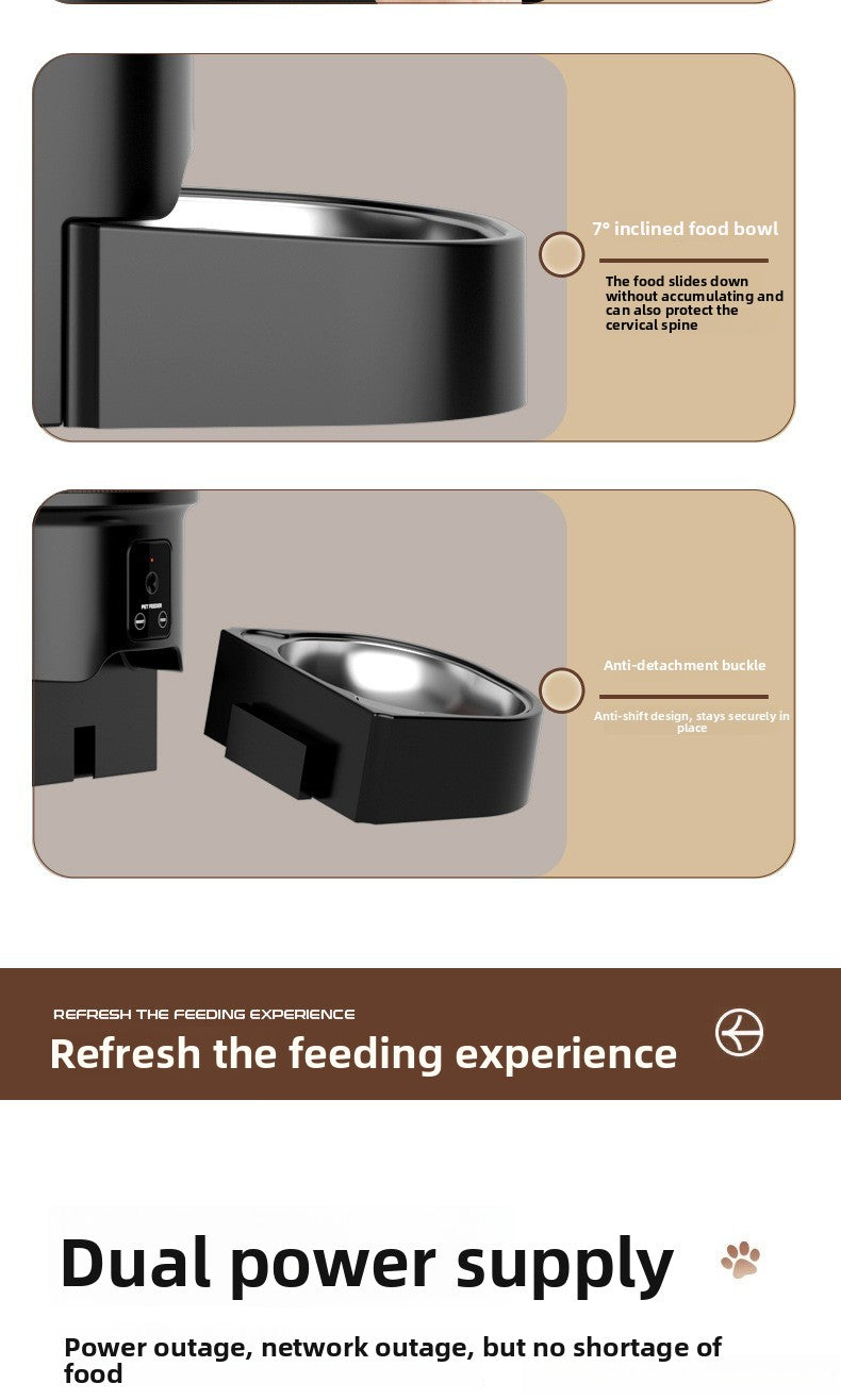 Smart Automatic Pet Feeder with HD Camera & Voice Control — Wi-Fi Remote Timed Food Dispenser
