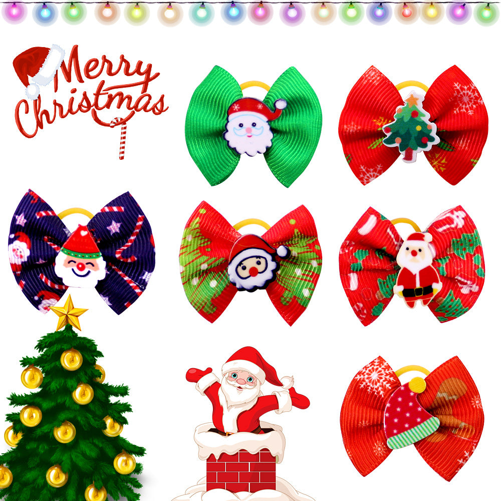 Dog Bow Ties - Festive Pet Hair Accessories for Small Dogs and Cats (20 Pack)