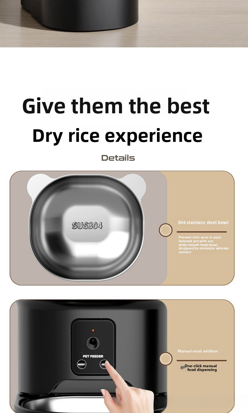 Smart Automatic Pet Feeder with HD Camera & Voice Control — Wi-Fi Remote Timed Food Dispenser