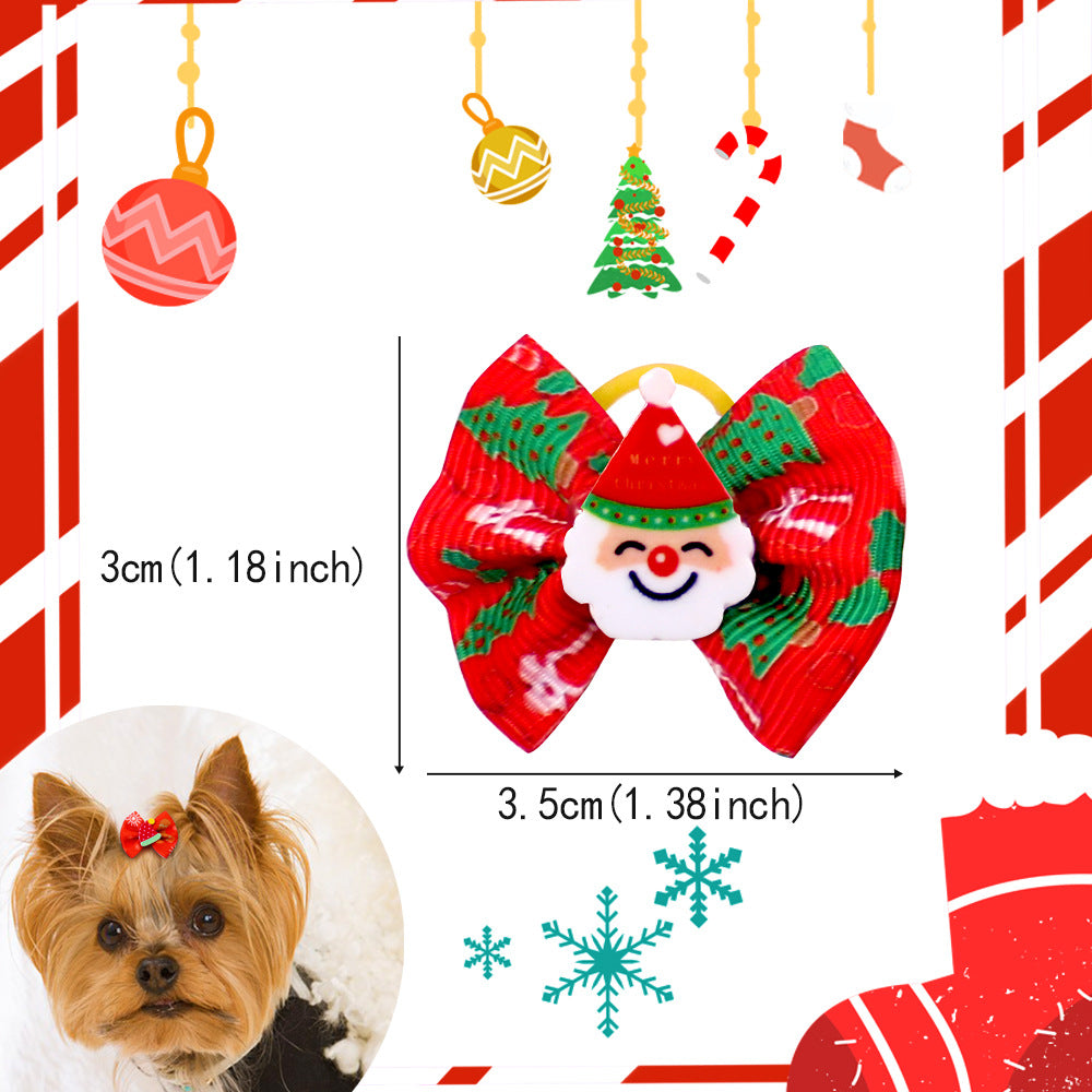 Dog Bow Ties - Festive Pet Hair Accessories for Small Dogs and Cats (20 Pack)