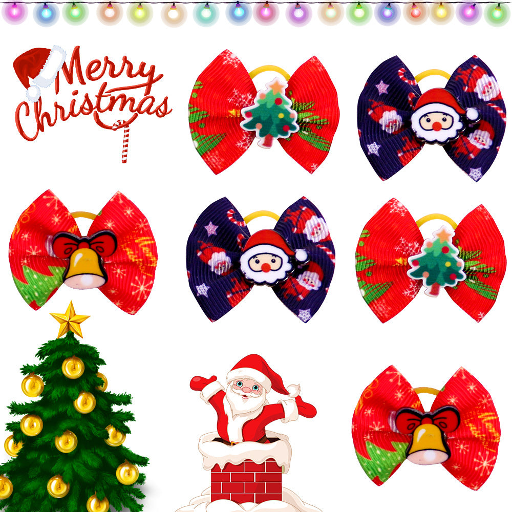 Dog Bow Ties - Festive Pet Hair Accessories for Small Dogs and Cats (20 Pack)