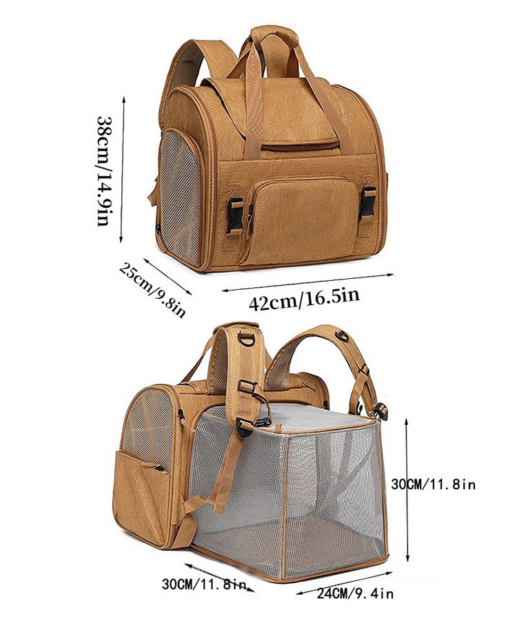 Expandable Mesh Pet Carrier for Cats & Small Dogs
