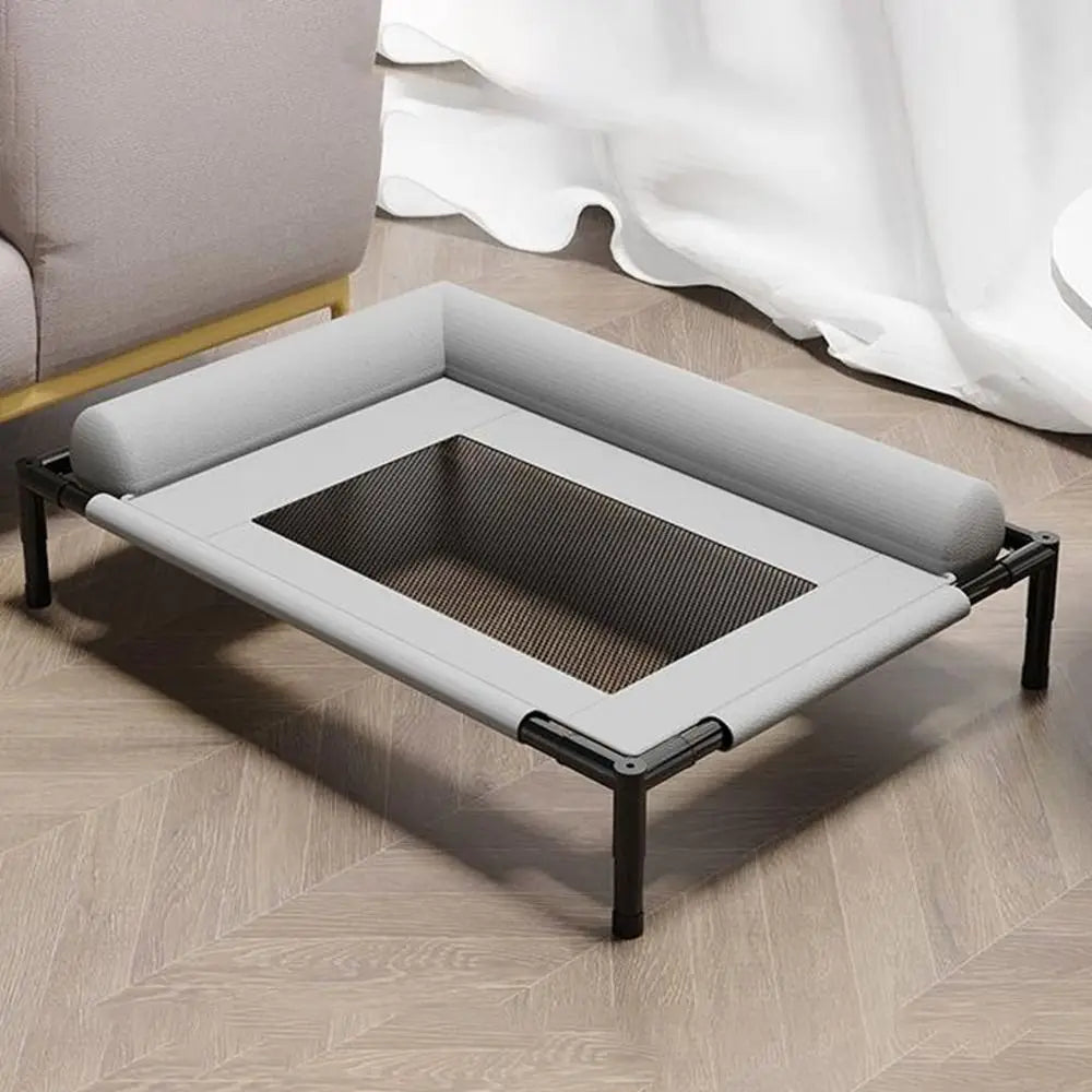 Elevated Mesh Dog Bed with Pillow — Breathable Raised Outdoor & Indoor Pet Bed