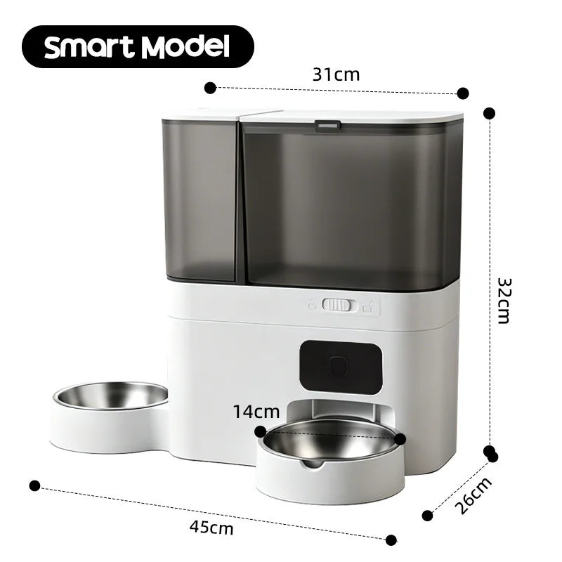 2-in-1 Smart Pet Feeder & Water Dispenser with WiFi Camera & App Control