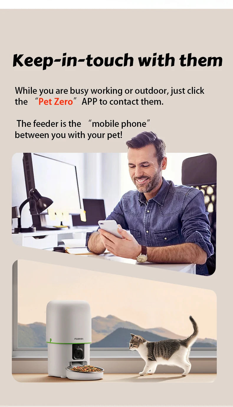 Smart Camera Pet Feeder with 1080P HD & 5G WiFi