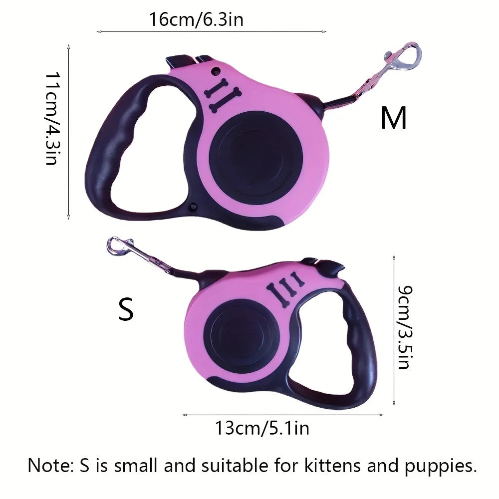 Laisse Rétractable pour Chien - Laisse Automatique en Nylon pour Chiens de Petite et Moyenne Taille