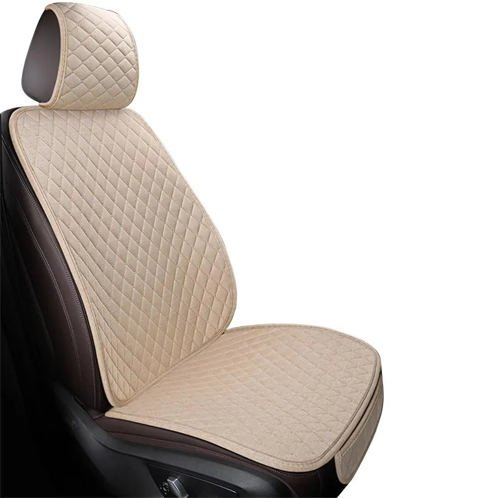 Universal Breathable Flax Car Seat Cover & Cushion Protector
