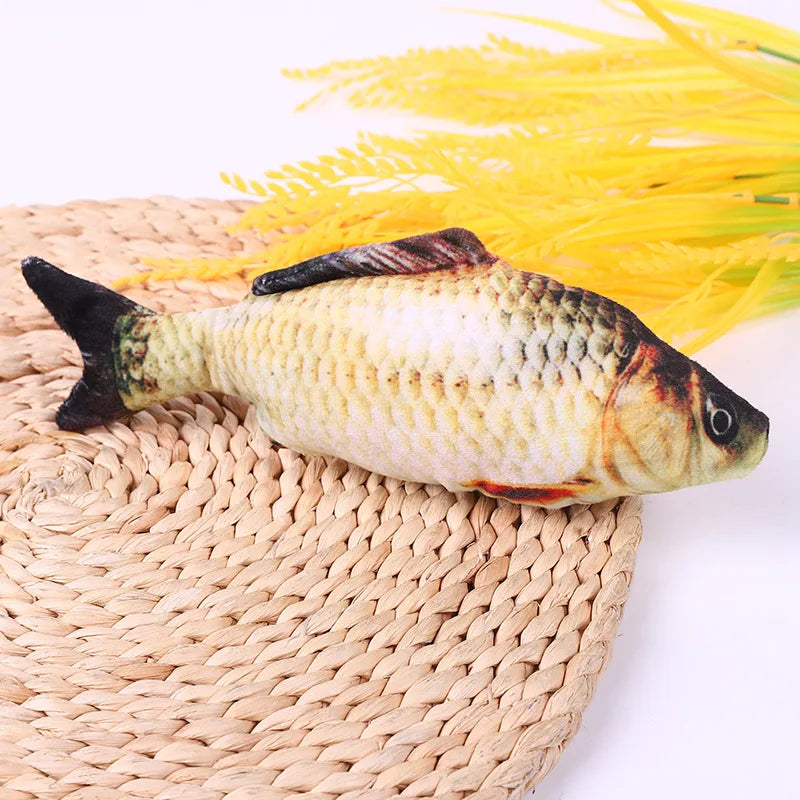 Realistic Plush Fish Cat Toy Pillow