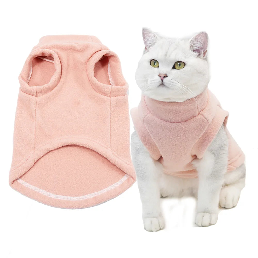 Fleece Vest Jacket for Cats & Small Dogs