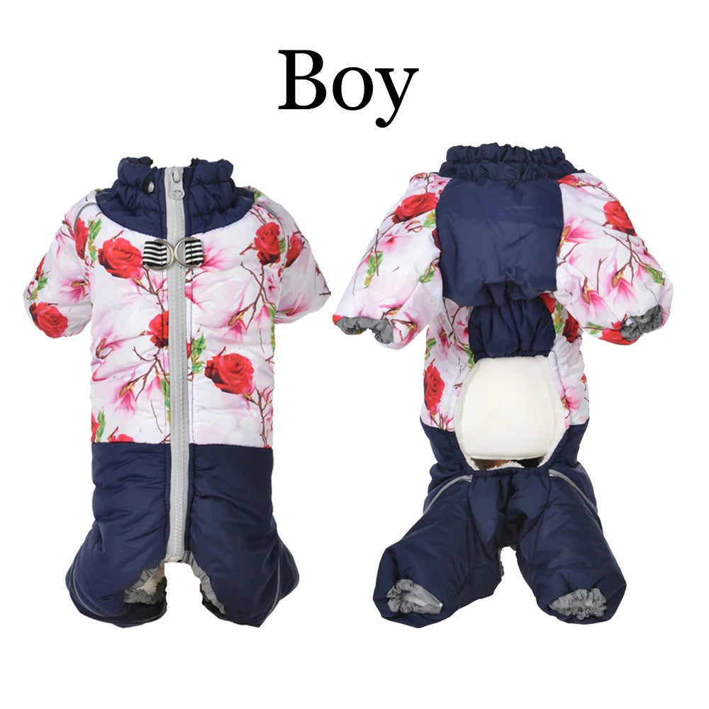 Waterproof Fleece Jumpsuit for Small Dogs