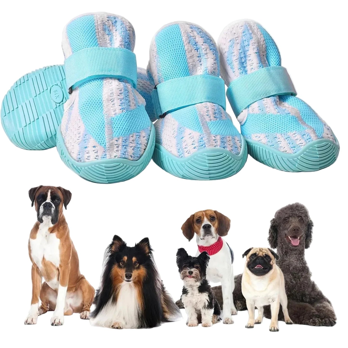Bottes antidérapantes respirantes pour chiens toutes saisons