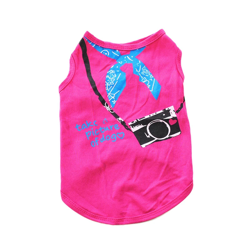 Printed Cotton Summer Vest for Cats & Puppies