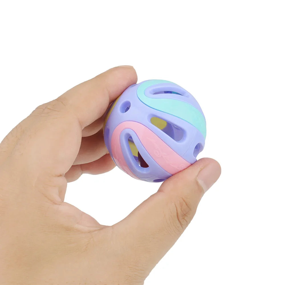 Colourful Bell Ball Cat Toys – Pack of 6