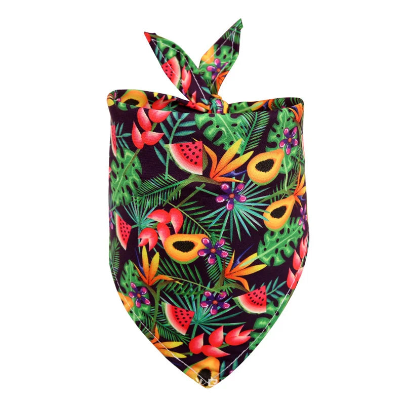 Tropical Print Pet Bandana for Dogs & Cats
