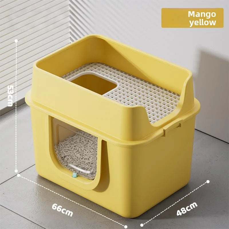 Top Entry Self-Cleaning Cat Litter Box with Odour Control & Anti-Splash Drawer