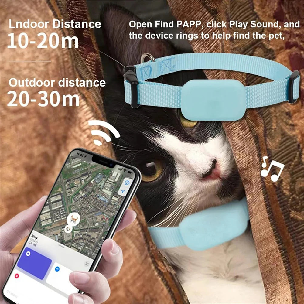 Smart Pet Locator with Silicone Collar for Dogs & Cats — 6-12 Month Battery