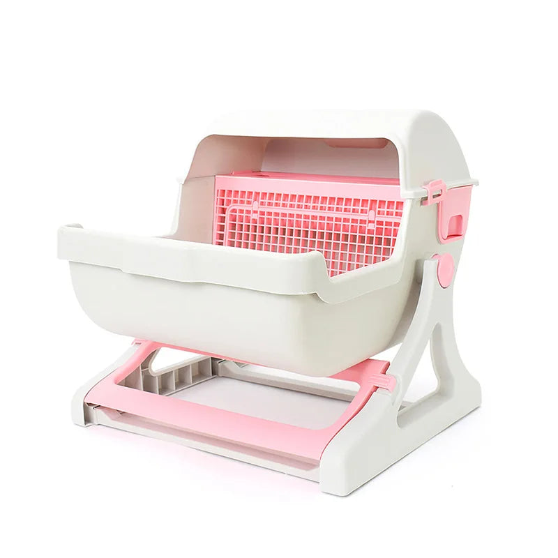 Semi-Automatic Self-Cleaning Cat Litter Box — XXL Semi-Enclosed Design, 4 Styles