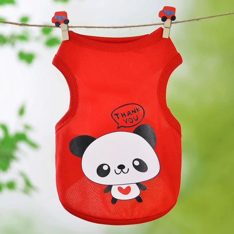 Cartoon Print Summer Vest for Cats & Small Dogs