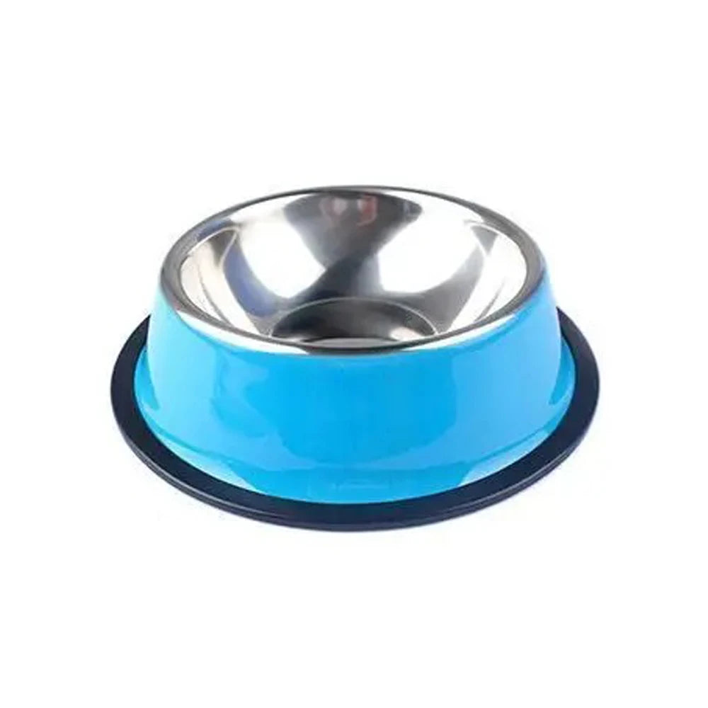 Stainless Steel Anti-Slip Pet Food Bowl for Cats & Dogs