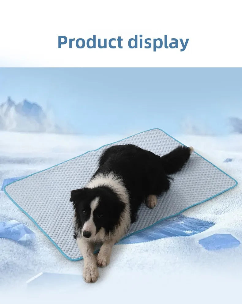 Ice Silk Cooling Mat for Cats & Dogs — Breathable Summer Pet Nest in 3 Colours & 6 Sizes