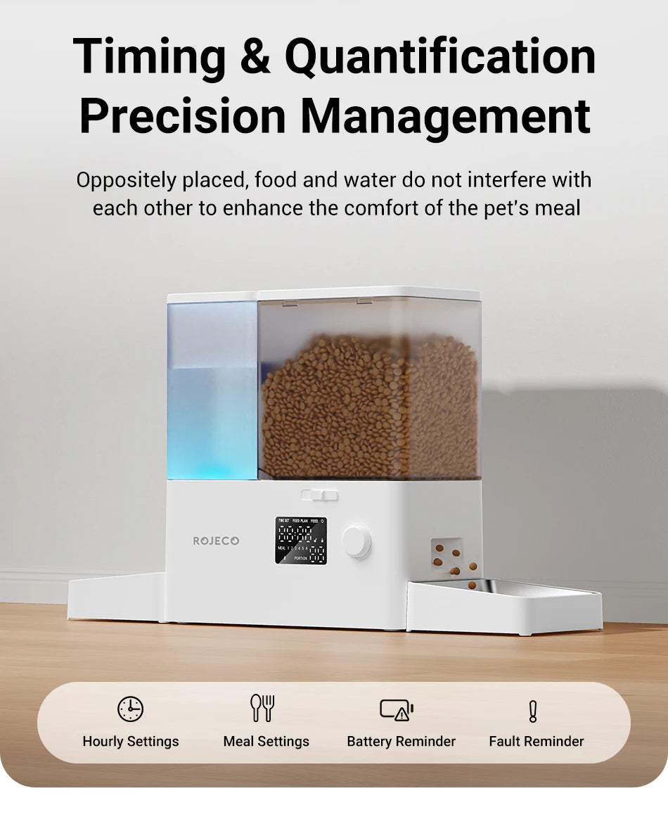 2-in-1 Automatic Pet Feeder & Gravity Water Fountain 8.5L