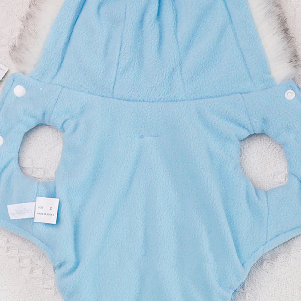 Winter Down & Fleece Dog Coat with Fur Collar for Small Dogs
