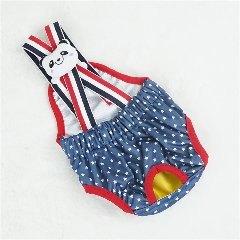Cartoon Print Pet Dog Shorts Diaper Sanitary Physiological Pants Washable Female Short Panties Menstruation Underwear Briefs