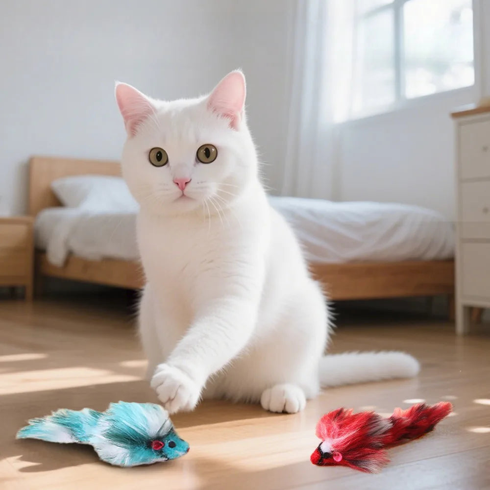 Plush Mouse Cat Toys - Interactive Play Set