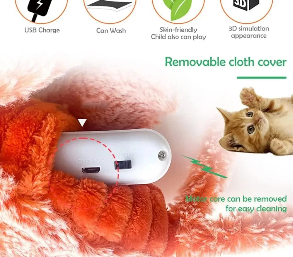 Jouet interactif électrique sauteur pour chat avec herbe à chat