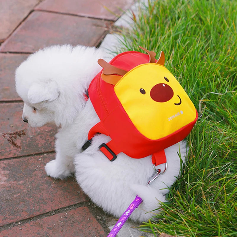 Cartoon Print Backpack Harness for Small Dogs & Puppies