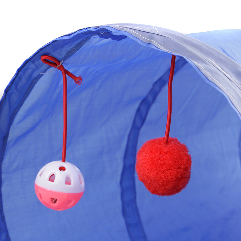 Tunnel de jeu pliable pour animaux de compagnie avec son froissé