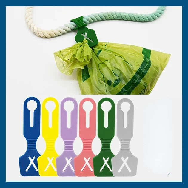 Silicone Dog Poop Bag Holder - Hands-Free Waste Bag Dispenser Clip