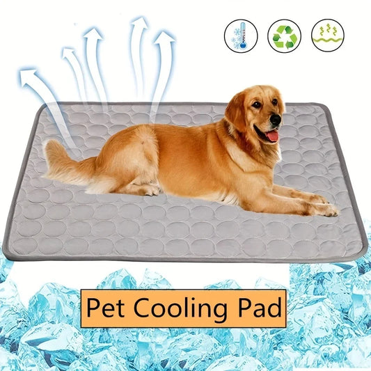 Self-Cooling Pet Mat with Ice Silk Technology - 40 Inch Summer Bed