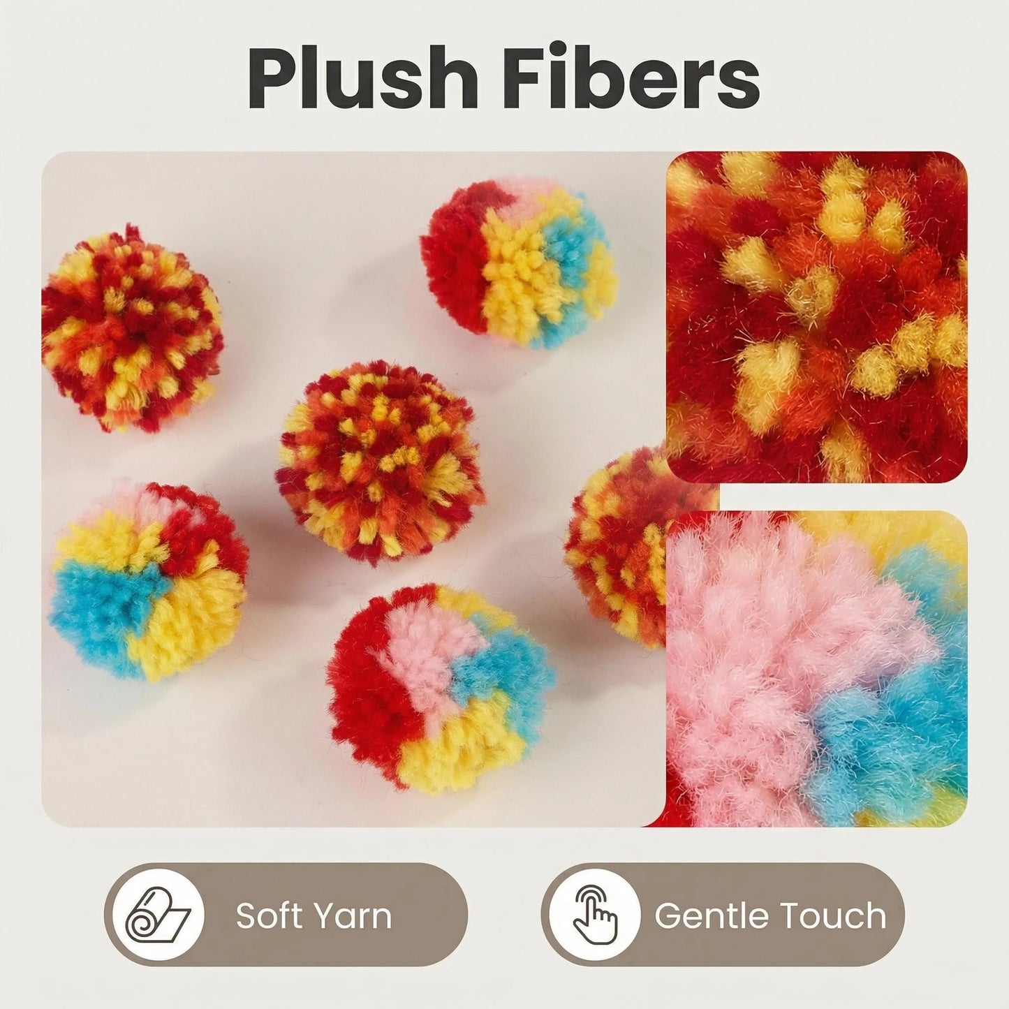 Plush Interactive Toy Ball for Cats & Dogs