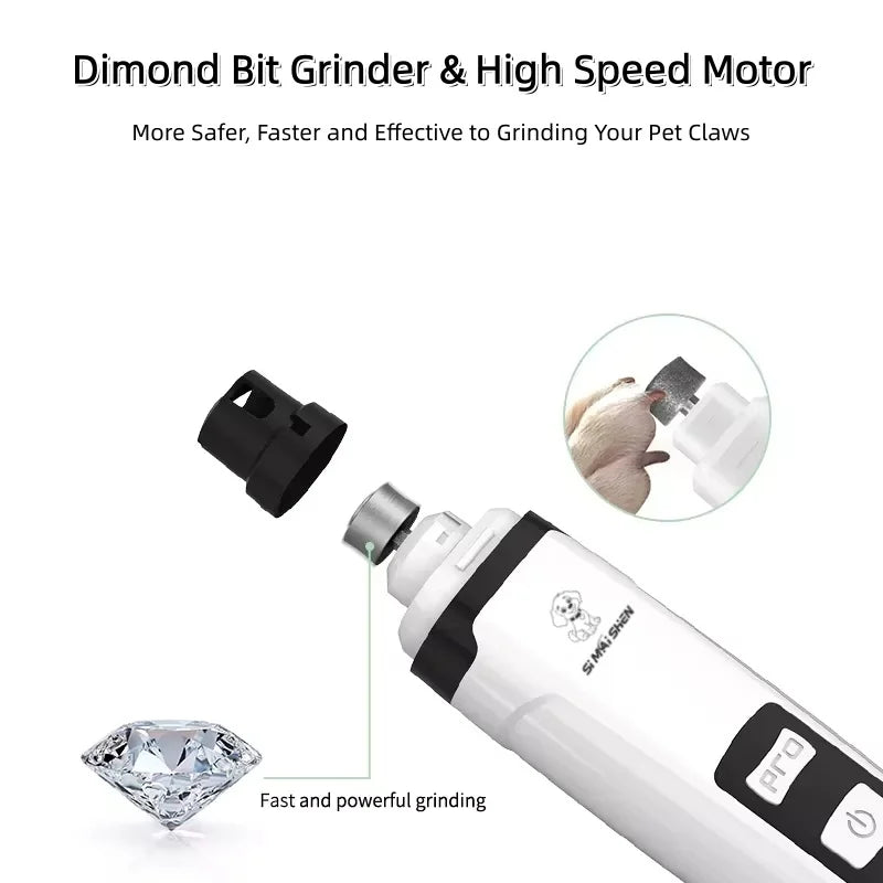 Electric Pet Nail Grinder with LED Light