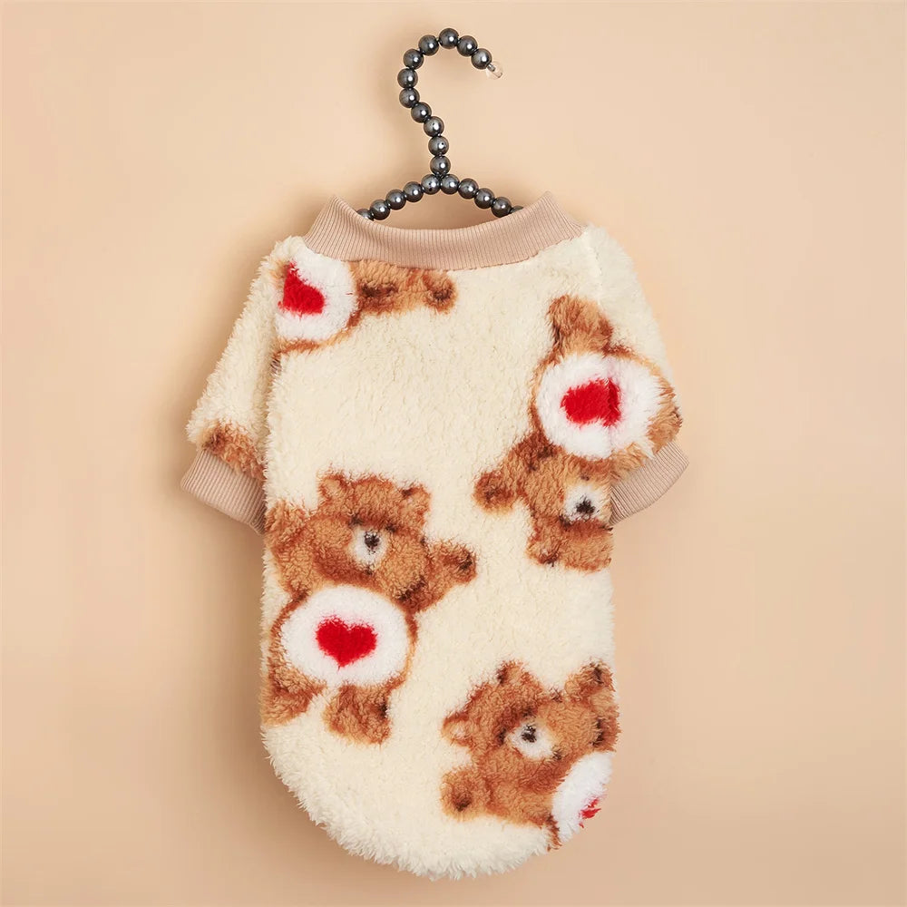 Fleece Winter Sweater for Cats & Small Dogs