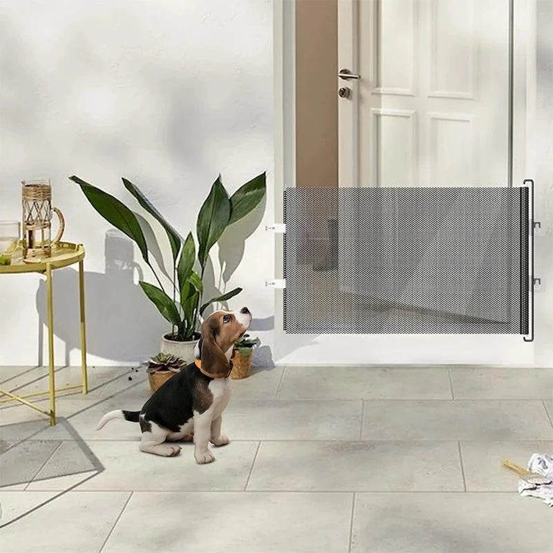 Retractable No-Drill Pet Barrier for Doorways, Stairs & Corridors
