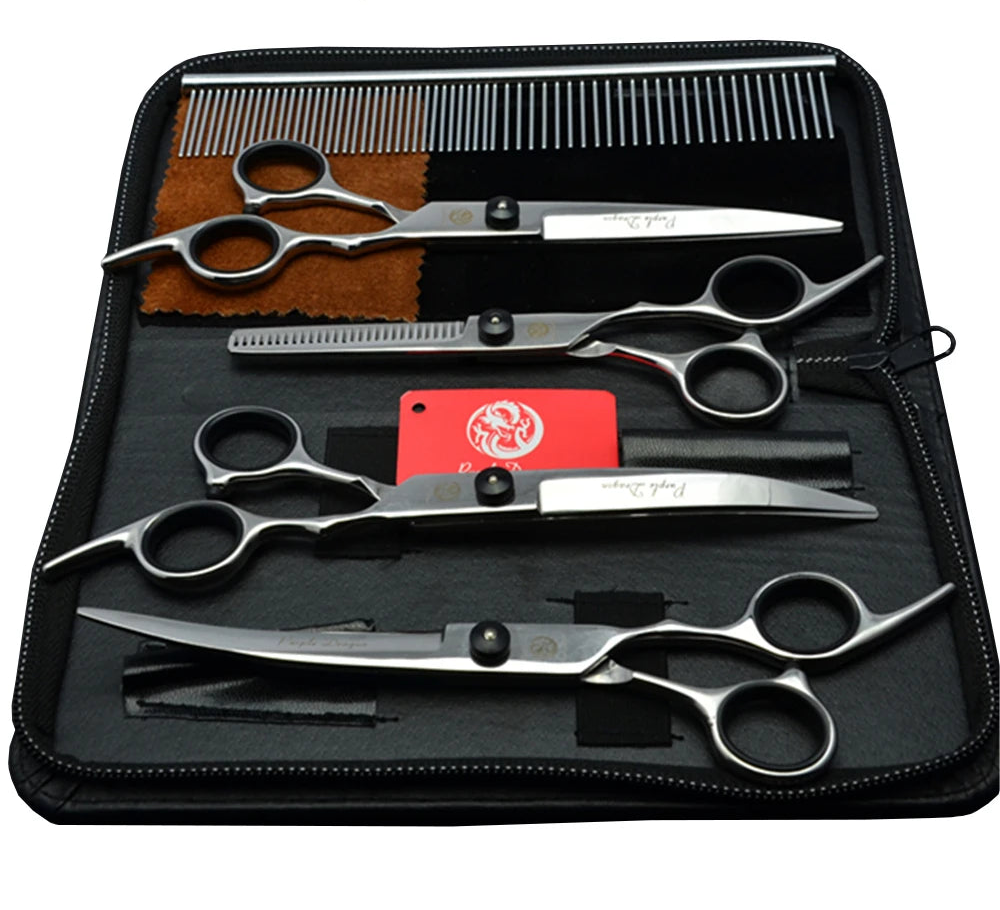 Professional Dog Grooming Scissors Set - 6" & 7" Stainless Steel