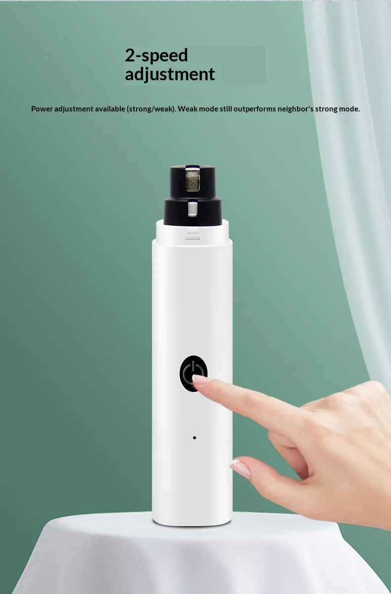 Quiet Pet Nail Grinder with Safety Guard & LED Light