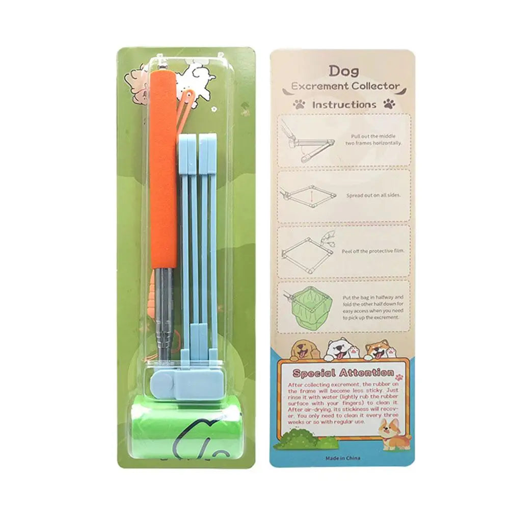 Long-Handle Stainless Steel Pooper Scooper for Dogs & Cats