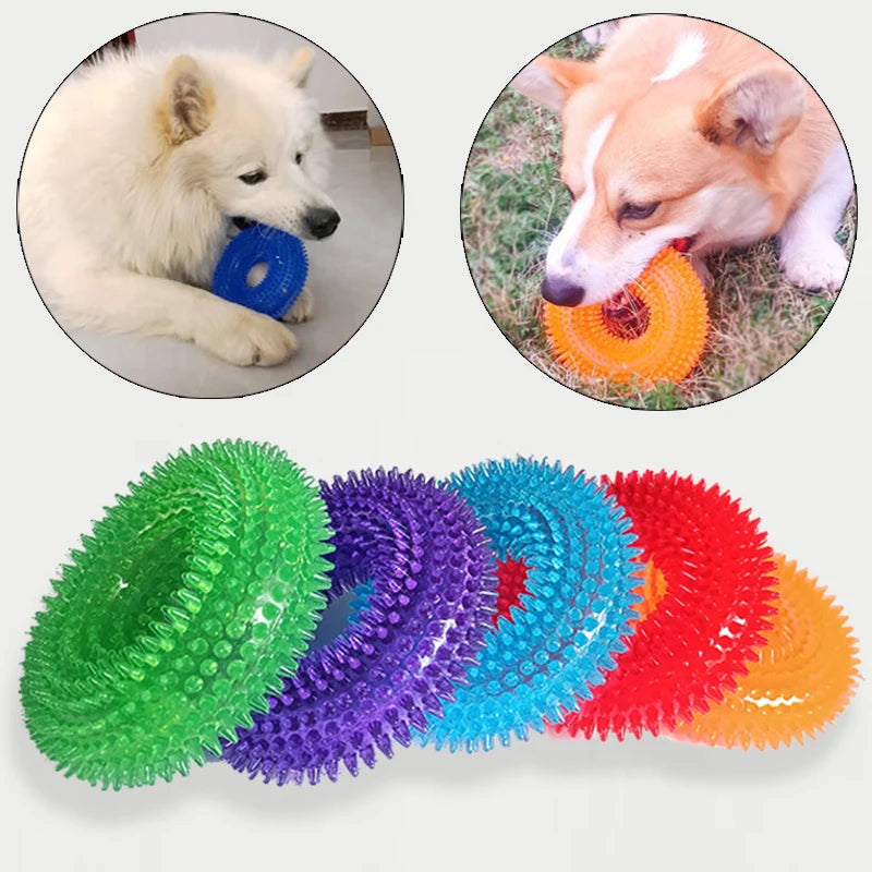 Squeaky Donut Chew Toy for Small & Medium Dogs
