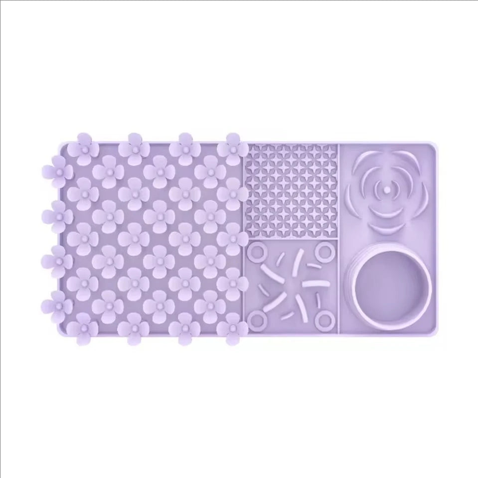 Silicone Lick Mat with Suction Cup for Dogs — Slow Feeder & Bath Distraction